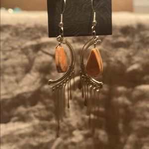 Silver drop earrings